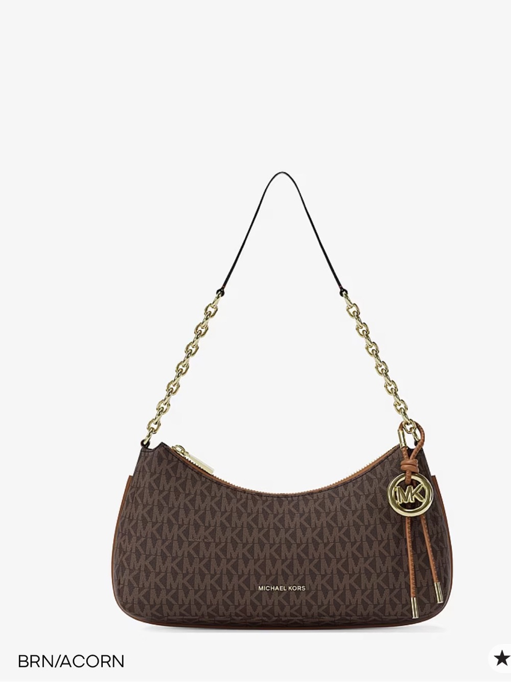 Michael Kors Brown Acorn SignaturMichael Kors Brown Acorn Signature Shoulder Bag